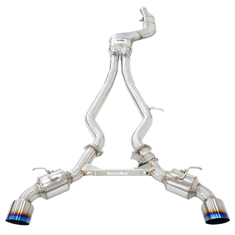 Invidia Q300 w/ Valve Rolled Titanium Tip Cat-back Exhaust for 2019+ Toyota Supra (HS19TSP4VQ31RT)