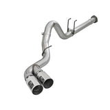 aFe Rebel XD Series 4 IN 409 Stainless Steel DPF-Back Exhaust w/Dual Polished Tips for 2015-2016 Ford F-250 Super Duty(49-43121-P)