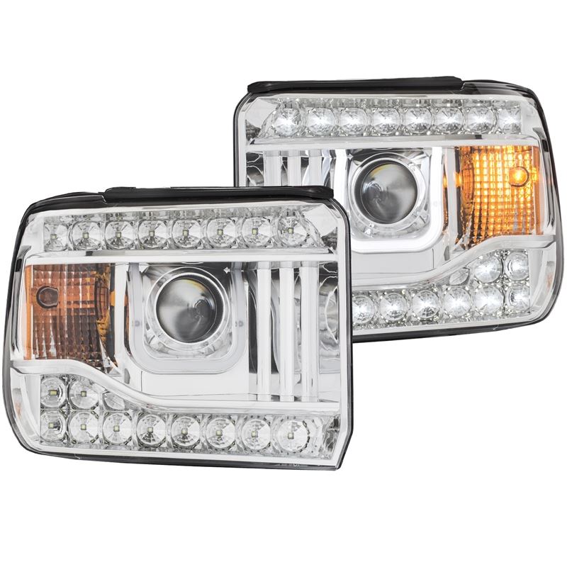 ANZO USA 2014-2015 Gmc Sierra Projector Headlights w/ U-Bar Chrome (111317)