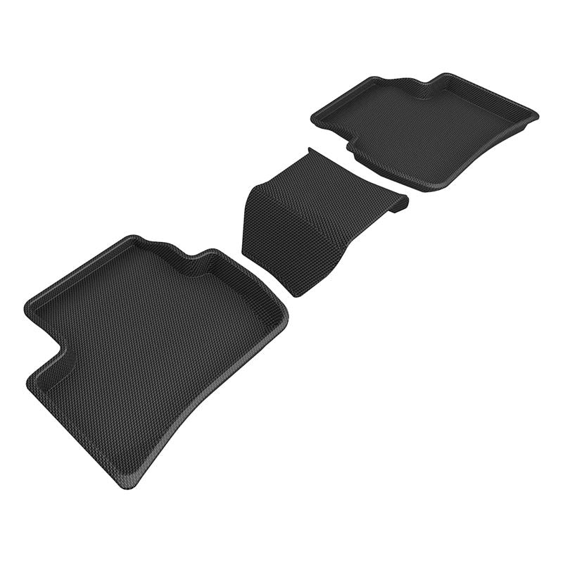 3D Maxpider 22-23 Toyota Corolla Cross AWD Kagu Black Floor Mats - Row 2 (L1TY29421509)