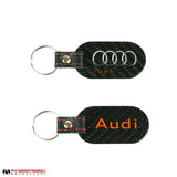 Fabspeed Audi Black, Silver, Red Carbon Fiber Keyring (FS-CF-CKR-AURS)