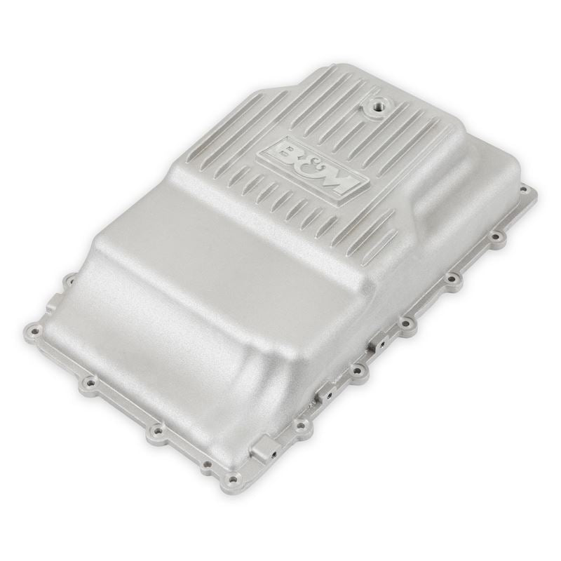 B&M Hi-Tek Heavy-Duty Deep Transmission Pan - Ford 10R80 - Aluminum - Natural (70400)