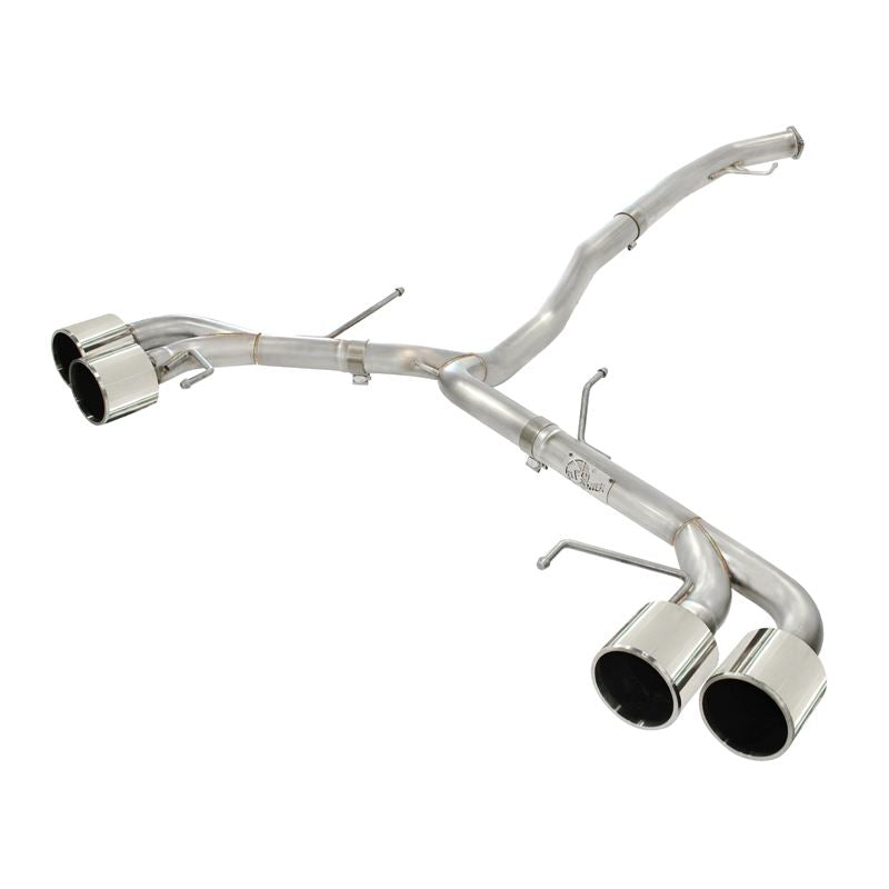 Takeda 3 IN to 2-1/2 IN 304 Stainless Steel Cat-Back Exhaust System w/Polish Tip (49-36108-P)