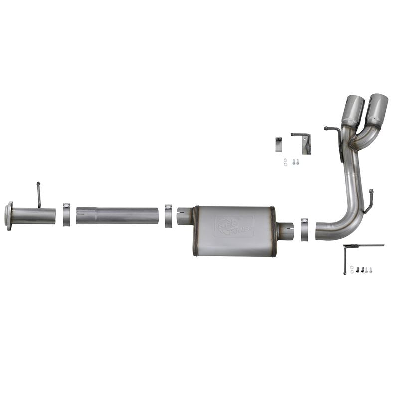 aFe MACH Force-Xp 3 IN 409 Stainless Steel Cat-Back Exhaust System w/ Polished Tip (49-44096-P)