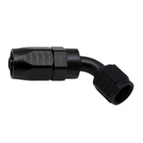 DeatschWerks 6 AN Female Flare Swivel 60-Degree Hose End CPE - Anodized Matte Black(6-02-0819-B)