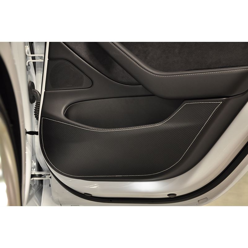 Revel GT Design Kick Panel Cover (White Stitch) 2016-2019 Tesla Model 3 4pc/set(1TR5GDAX01W)