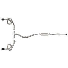 Load image into Gallery viewer, Takeda 2-1/2 IN to 3 IN 304 Stainless Steel Cat-Back Exhaust w/ Black Tips (49-36630-B)