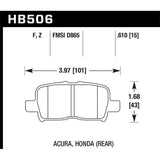 Hawk Performance Performance Ceramic Brake Pads (HB506Z.610)