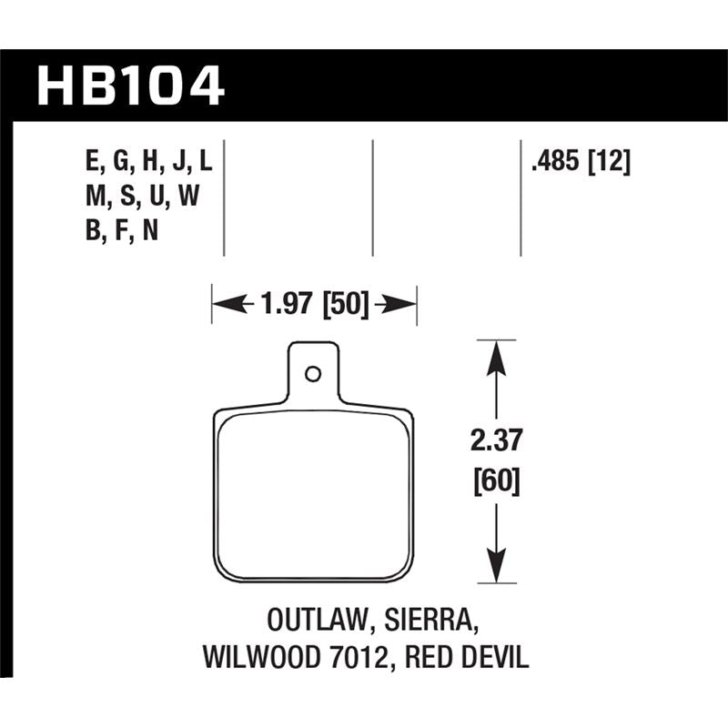 Hawk Performance Motorsports Brake Pads (HB104U.485)