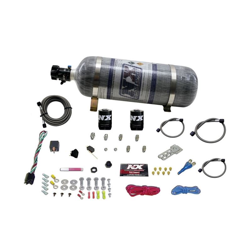 Nitrous Express GM EFI Race Single Nozzle Nitrous Kit (100-250HP) w/Composite Bottle (20118-12)