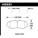 Hawk Performance Performance Ceramic Brake Pads (HB681Z.686)