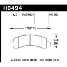 Load image into Gallery viewer, Hawk Performance LTS Brake Pads (HB494Y.670)