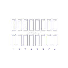 King Engine Bearings Connecting Rod Bearing Set for 2007-2009 GMC C5500 Topkick (CR8037CP)