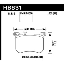 Load image into Gallery viewer, Hawk Performance HPS 5.0 Brake Pads (HB831B.667)