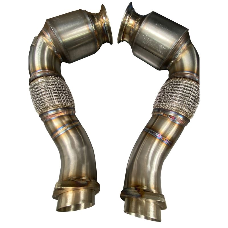 Active Autowerke S63 N63 Catted Downpipes V8 BMW X5 M and X6 M X5 X6 550i 650i (11-041)