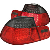 ANZO USA 1999-2001 BMW 3 Series E46 LED Taillights Red/Smoke 2pc (321127)