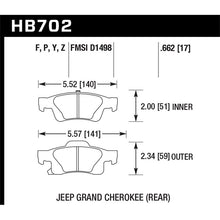 Load image into Gallery viewer, Hawk Performance Super Duty Brake Pads (HB702P.662)