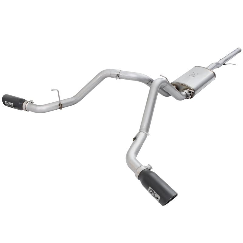 aFe MACH Force-Xp 3 IN 409 Stainless Steel Cat-Back Exhaust System w/Black Tip (49-44057-B)