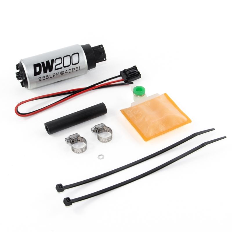 Deatschwerks DW200 series, 255lph in-tank fuel pump w/ install kit (all FWD) 90-94 (9-201-0883)