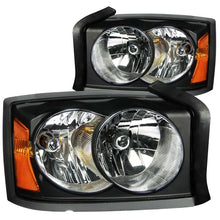 Load image into Gallery viewer, ANZO USA 2005-2006 Dodge Dakota Crystal Headlights Black (111105)