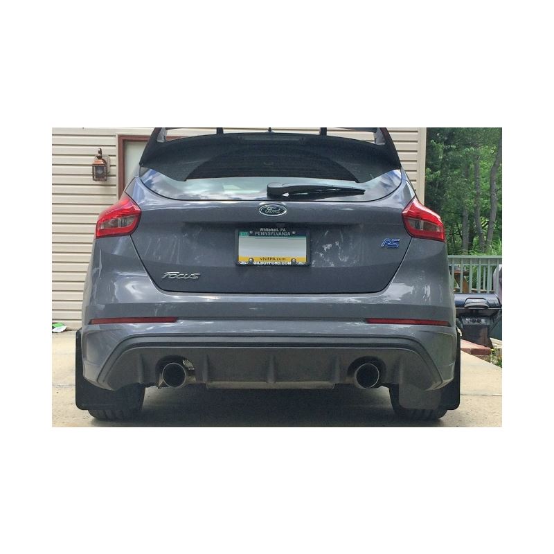 Rally Armor Black Mud Flap/Light Blue Logo for 2013-2018 Ford Focus (MF27-UR-BLK/NB)