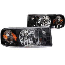 Load image into Gallery viewer, ANZO USA 1994-2001 Dodge Ram Crystal Headlights Black w/ LED (111205)