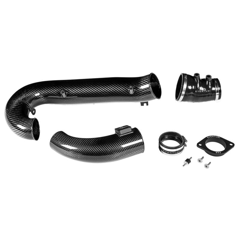 Eventuri Honda FK8 Civic Type R Black Carbon Charge Pipe + V2 MAF (EVE-FK8V2-CF-CHG)