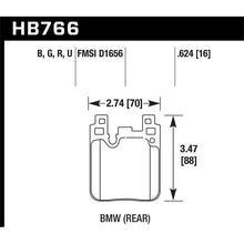 Load image into Gallery viewer, Hawk Performance Ceramic Disc Brake Pad for 2018-2019 BMW 430i xDrive Gran Coupe (HB766Z.624)