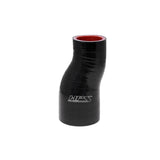 HPS 2in 3in Silicone Offset Reducer Coupler Hose, 4-ply Reinforced Black (HTSOR-200-300-L6-BLK)