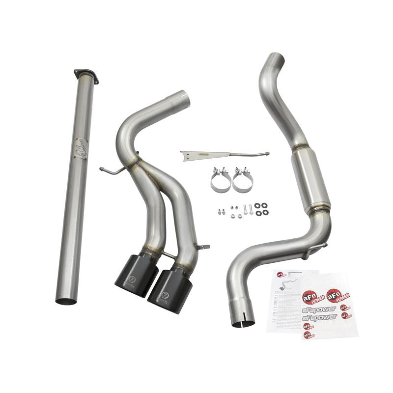 Takeda 3 IN 304 Stainless Steel Cat-Back Exhaust System w/Black Tip (49-33083-B)