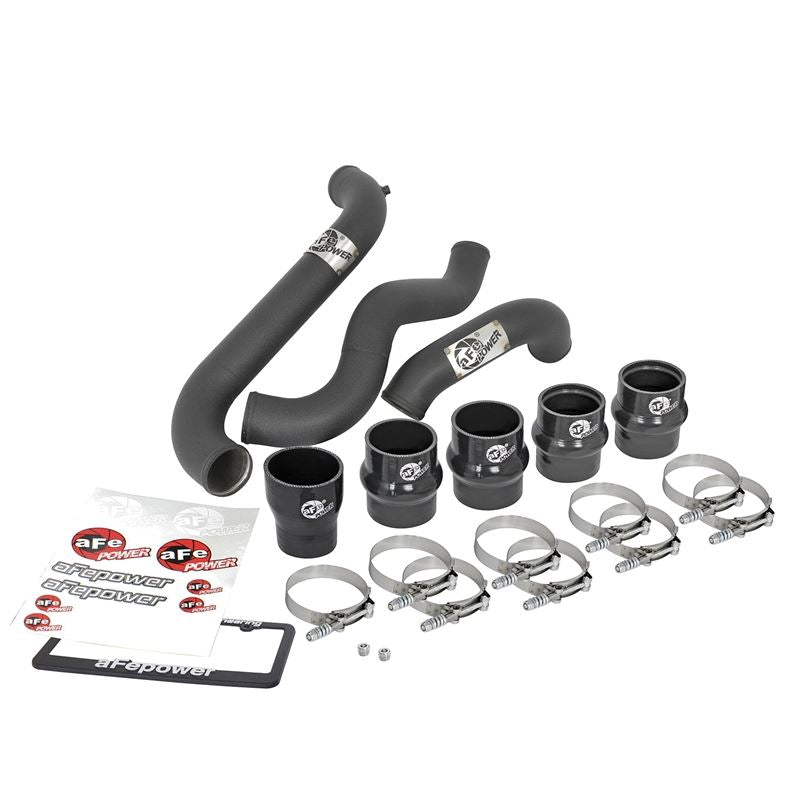 aFe BladeRunner 3 IN Aluminum Hot and Cold Charge Pipe Kit Black (46-20114-B)