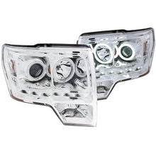 Load image into Gallery viewer, ANZO USA 2009-2014 Ford F-150 Projector Headlights w/ Halo Chrome (CCFL) G2 (111297)