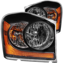 Load image into Gallery viewer, ANZO USA 2004-2006 Dodge Durango Crystal Headlights Black (111110)