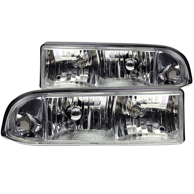 ANZO USA 1998-2005 Chevrolet S-10 Crystal Headlights Chrome (111014)