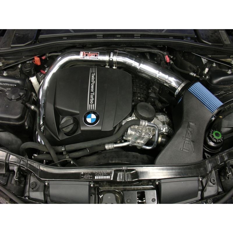 Injen 11 BMW E82 135i Turbo/E90 335i Wrinkle Black Tuned Air Intake w/ MR Tech, Air Fusion (SP1126WB)