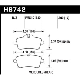 Hawk Performance HPS 5.0 Brake Pads (HB742B.690)