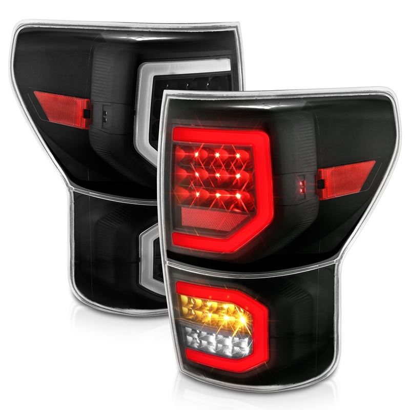 ANZO USA Tail Light Assembly, LED, Clear Lens, Black Housing, Pair, (311336)