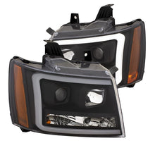 Load image into Gallery viewer, ANZO USA Projector Headlights w/Plank Style Switchback, Black w/Amber, Pair (111402)