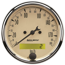 Load image into Gallery viewer, AutoMeter 3-1/8in 0-190km/h Antique Beige Elec. Programmable Speedometer (1887-M)