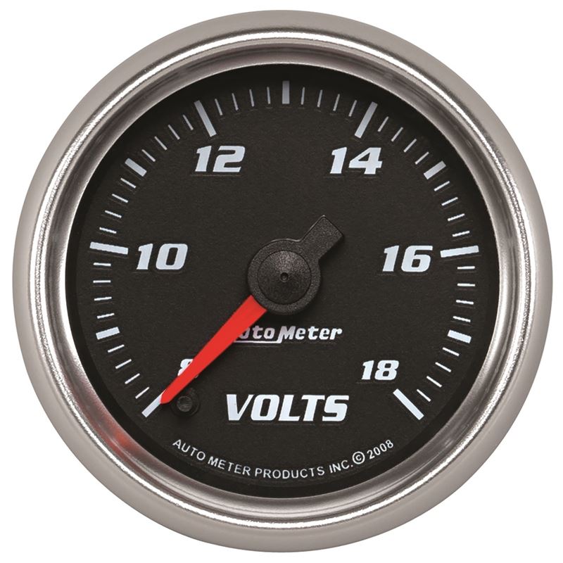 AutoMeter Pro-Cycle Gauge Voltmeter 2 1/16in 18V Digital Stepper Motor Black (19692)