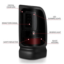 Load image into Gallery viewer, ANZO USA Tail Light Assembly, LED, Smoke Lens, Black Housing, Pair, (311340)