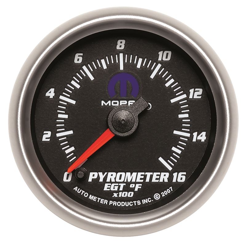 AutoMeter Mopar 2-1/16in 1600 Degree Digital Stepper Motor Pyrometer (EGT) Gauge - Black (880017)