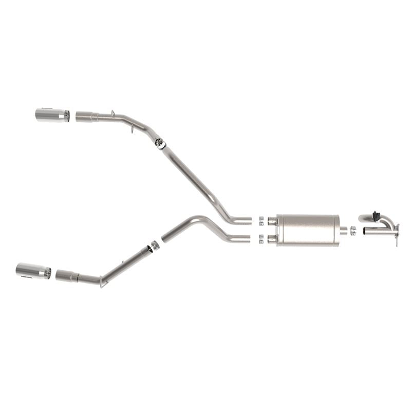 aFe Gemini XV 3 IN 304 Stainless Steel Cat-Back Exhaust System w/ Cut-Out Polished for 2019-2021 Ram 1500(49-32081-P)