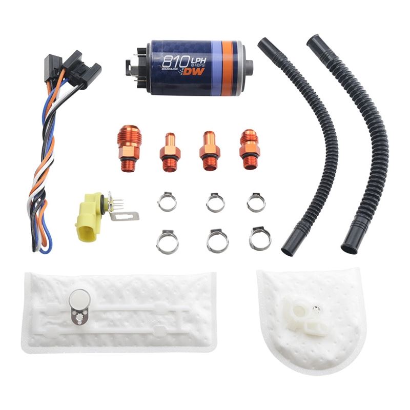 Deatschwerks DW810 Brushless Series 810lph In-Tank Brushless Fuel Pump w/ 9-1002 Install kit (9-811-1002)