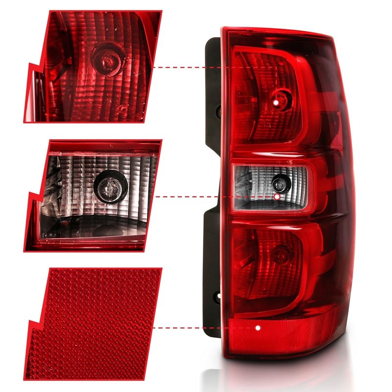 ANZO USA Tail Light Assembly, Red/Clear Lens, OE Replacement, (311304)