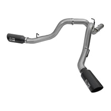 Load image into Gallery viewer, aFe Large Bore-HD 4 IN 409 Stainless Steel DPF-Back Exhaust System w/Black Tip (49-44080-B)