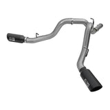 aFe Large Bore-HD 4 IN 409 Stainless Steel DPF-Back Exhaust System w/Black Tip (49-44080-B)