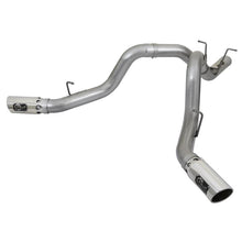 Load image into Gallery viewer, aFe Large Bore-HD 4 IN 409 Stainless Steel DPF-Back Exhaust w/Dual Polished Tips (49-44086-P)