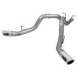 aFe Large Bore-HD 4 IN 409 Stainless Steel DPF-Back Exhaust w/Dual Polished Tips (49-44086-P)