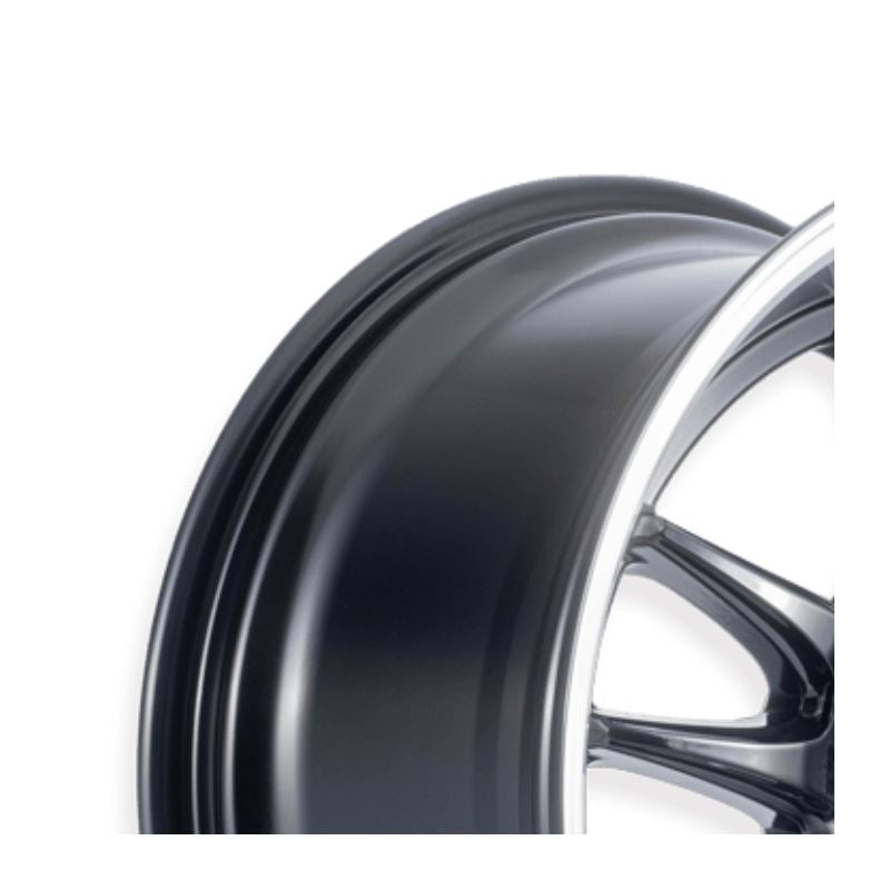 F1R F102 18x8.5 - Gloss Black/ Polish Lip Wheel